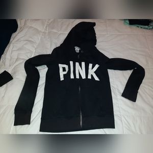 PINK Medium zip up jacket black